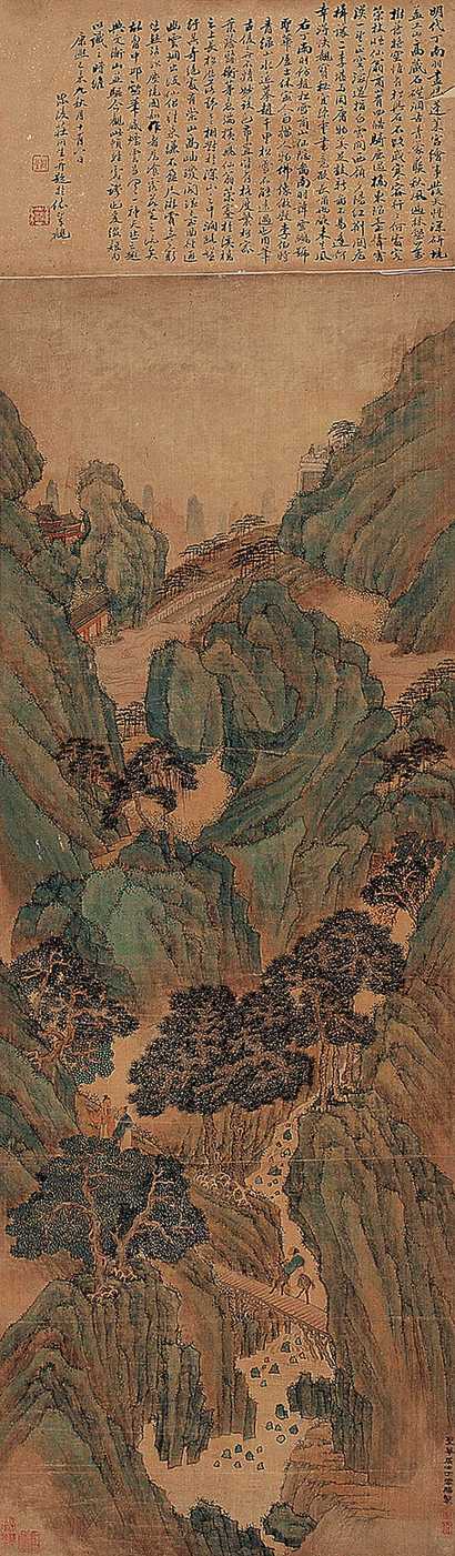 丁云鹏 山水 立轴